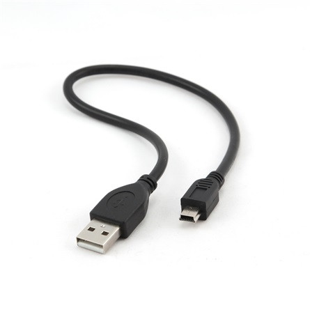 Gembird USB-A 2.0 -> USB-B 2.0 mini 5pin M/M adatkábel 0.3m (CCP-USB2-AM5P-1)