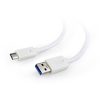 Gembird USB C -> USB 3.0 A M/M adatkábel 1.8m fehér