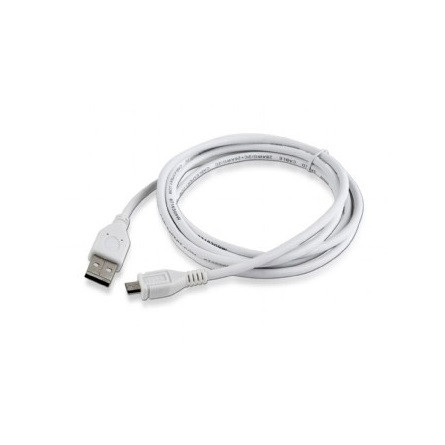 Gembird USB2.0 A-microUSB 1,8m White (CCP-mUSB2-AMBM-6-W)