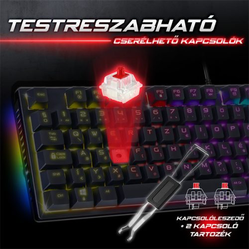 Spirit of Gamer XPERT K250 mechanikus billentyűzet
