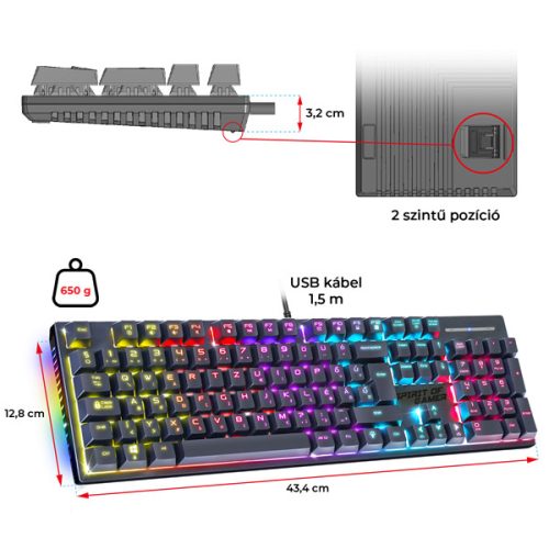 Spirit of Gamer XPERT K250 mechanikus billentyűzet