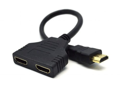 Gembird HDMI Dual port Passive Cable adapter Black