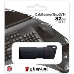 32GB Kingston DataTraveler Exodia M USB 3.2 Gen 1 pendrive fekete