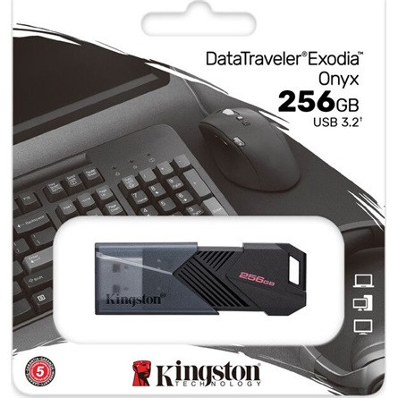 256GB Kingston Data Traveler Exodia Onyx USB3.2 Gen 1 pendrive (DTXON/256GB)