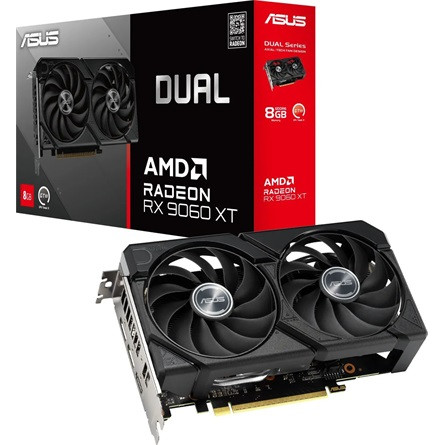 Asus DUAL-RX9060XT-8G - Radeon RX 9060 XT Dual 8GB GDDR6 128-bit grafikus kártya