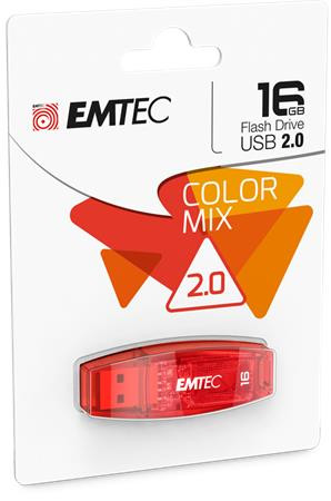 16GB Emtec C410 Color piros USB2.0 pendrive