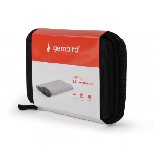 Gembird 2,5" EE2-U3S-5-S USB3.0 Enclosure Transparent 2,5" külső ház