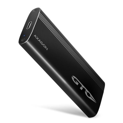 AXAGON EEM2-GTO SuperSpeed+ USB-C - NVMe M.2 Thin Oval Box Black