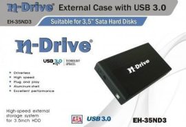 nBase EH-35ND3 3,5", USB3.0 külső HDD ház 