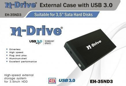 nBase EH-35ND3 3,5", USB3.0 külső HDD ház 