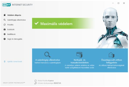 Eset Internet Security  1 gép / 1 év / 30% kedvezmény (elektronikus licensz)