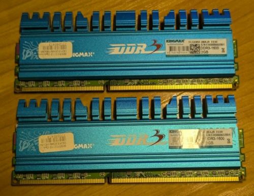 4GB (2x2GB) Kingmax DDR3 1600MHz KIT (használt)