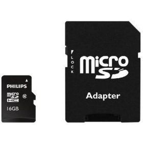   16GB Philips micro SDHC CL10 USH-1 U1 memóriakártya + adapter 