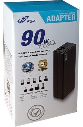 FSP NB 90 PRO 90W univerzális notebook hálózati töltő adapter