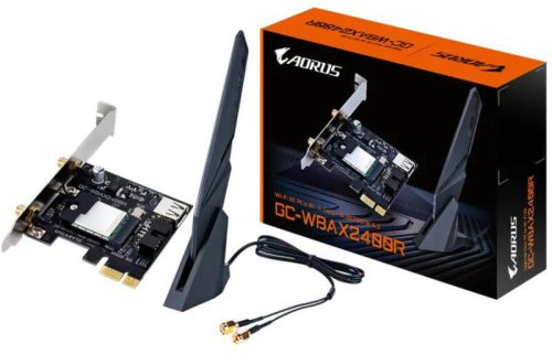 Gigabyte RTL8852CE AXE2400 2,4Gb/s PCIe x1 Tri-Band Wi-Fi Bluetooth hálózati adapter