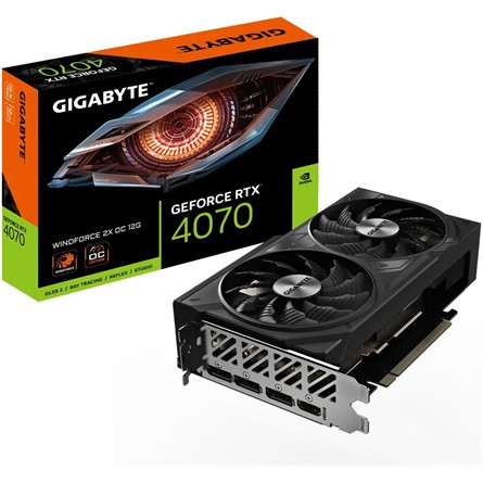 Gigabyte GV-N4070WF2OC-12GD - GeForce RTX4070 WindForce 2X OC 12GB GDDR6X