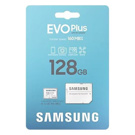128GB Samsung EVO Plus microSDXC memóriakártya + adapter (MB-MC128SA/EU)