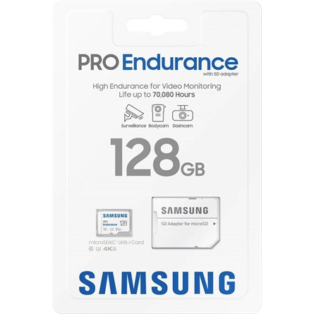 128GB Samsung PRO Endurance (+adapter) microSDXC memóriakártya (MB-MJ128KA/EU)