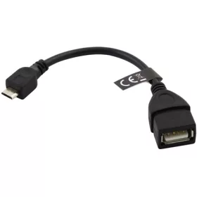 USB A - USB2.0 micro B M/F OTG adatkábel