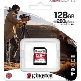   128GB Kingston Canvas React Plus SDXC memóriakártya (SDR2V6/128GB)