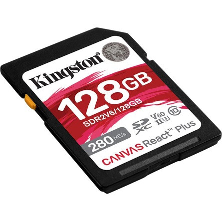 128GB Kingston Canvas React Plus SDXC memóriakártya (SDR2V6/128GB)