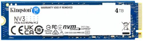 4TB Kingston NV3 PCie x4 (4.0) M.2 SSD (SNV3S/4000G)