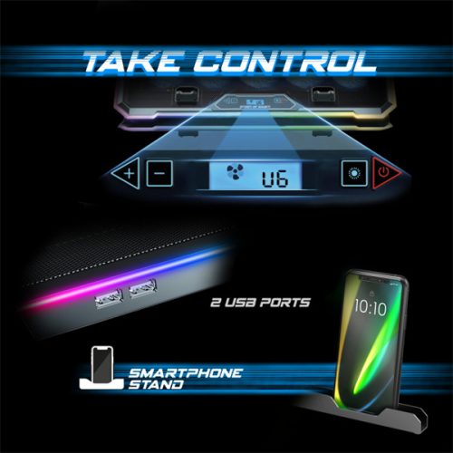 Spirit of Gamer Airblade 1300 RGB notebook hűtő (SOG-VE1300RGB)