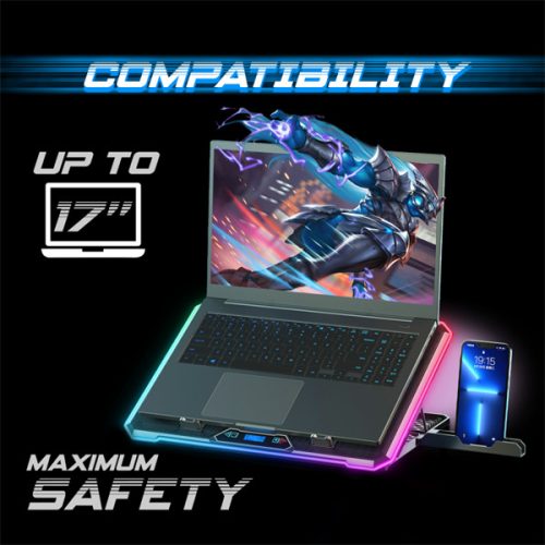 Spirit of Gamer Airblade 1300 RGB notebook hűtő (SOG-VE1300RGB)