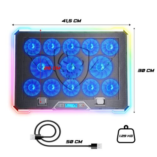 Spirit of Gamer Airblade 1300 RGB notebook hűtő (SOG-VE1300RGB)