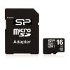   16GB Silicon Power SP016GBSTH010V10-SP micro SD kártya CL10 + adapter 