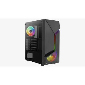   Aerocool Scape v2 FRGB ATX Fekete edzettüveg számítógépház
