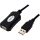 Logilink USB 2.0 A M/F adatkábel 5m fekete összefűzhető (repeater)