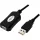Logilink USB 2.0 A M/F adatkábel 5m fekete összefűzhető (repeater)