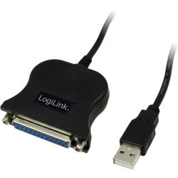 Logilink USB 2.0 A - Parallel (párhuzamos) SUB-D25 M/F adatkábel 1,5m