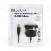 Logilink USB 2.0 A - Parallel (párhuzamos) SUB-D25 M/F adatkábel 1,5m