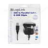 Logilink USB 2.0 A - Parallel (párhuzamos) SUB-D25 M/F adatkábel 1,5m
