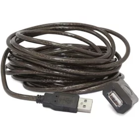 Gembird USB A M/F adatkábel hosszabbító 5m fekete aktív