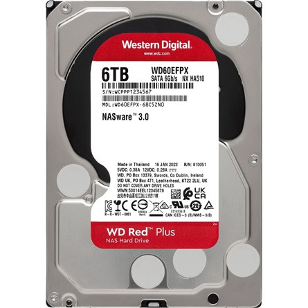 6TB Western Digital Red Plus SATA3 HDD (WD60EFPX)