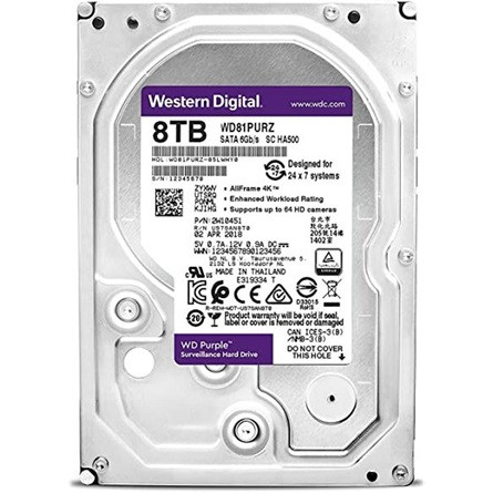 8TB Western Digital Purple SATA3 HDD (WD84PURZ)