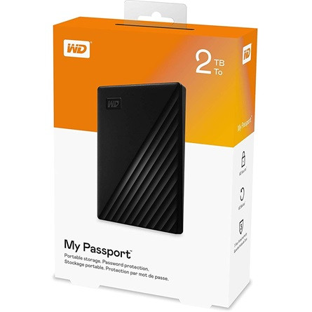 2TB Western Digital My Passport USB3.2 külső HDD (WDBYVG0020BBK)