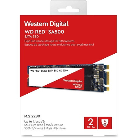 2TB Western Digital WD Red SA500 NAS SATA3 M.2 2280 SSD (WDS200T1R0B)
