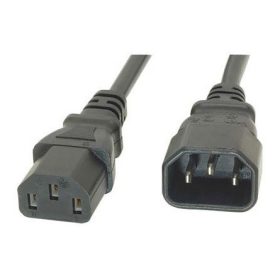 C13 -> C14 M/F tápkábel 1.8m fekete